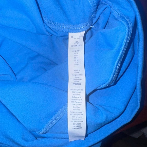 Women's Blue Athletic Shorts - Picture 3 of 3